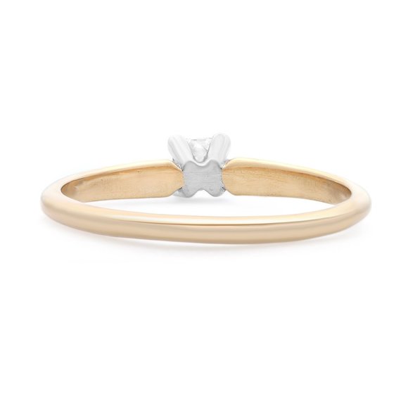 Rachel Koen 0.25Cttw Princess Cut Diamond Engagement Ring 14K Yellow Gold Size 7 - Picture 4 of 5